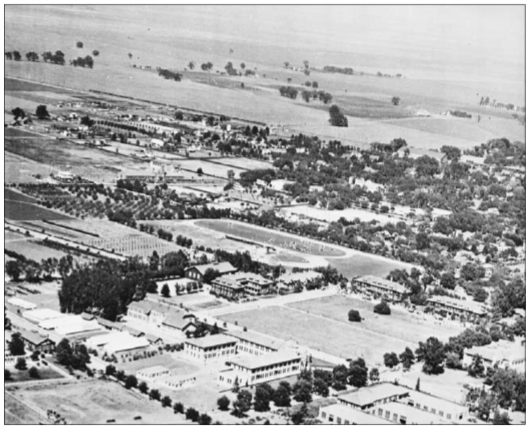 Campus aerial taken between 1928-1938.