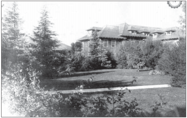 Image of North Hall, one of the original campus buildings.