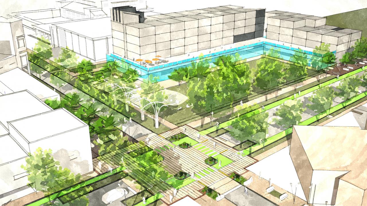 Rendering of UC Davis Campus.