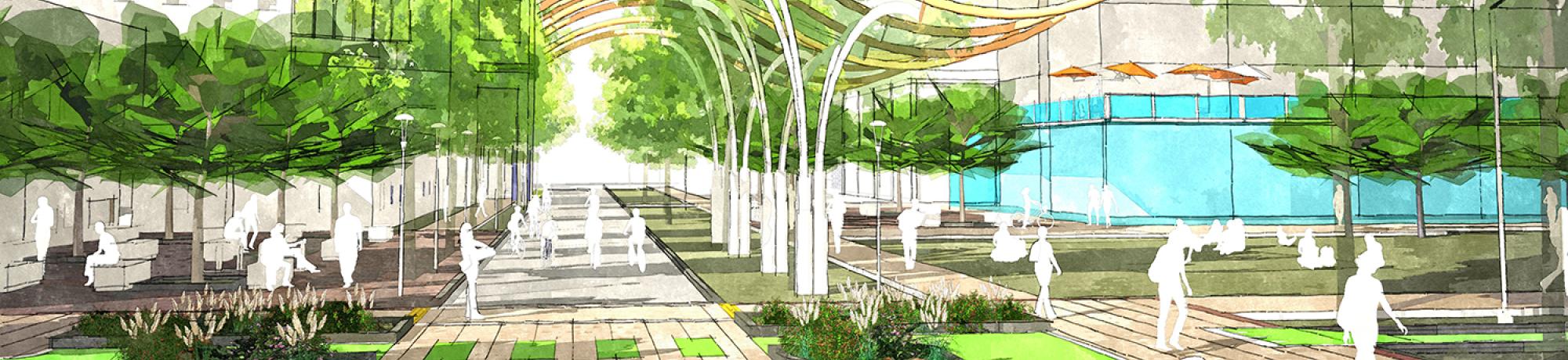 Rendering of UC Davis Campus.